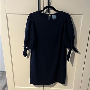 CeCe Navy Mini Dress with Cut-Out Sleeves